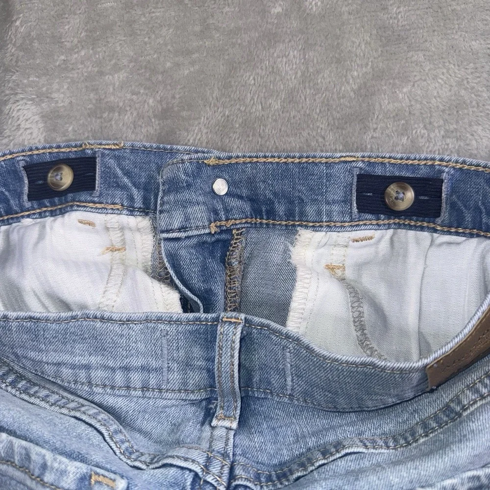 Abercrombie Kids Girls Light Wash Blue Denim Shorts Mid-Rise 13/14 Beachy‎ Coast